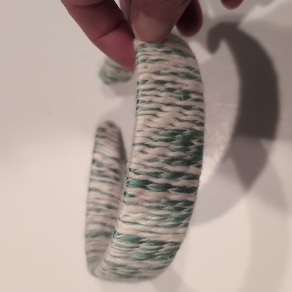 Aqua and cream headband